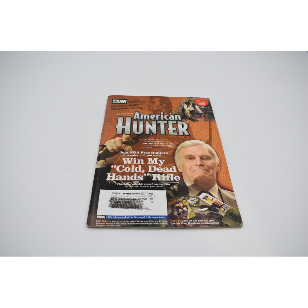 Vintage American Hunter Sept 2004 NRA Charlton Heston Cold Dead Hands Rifle